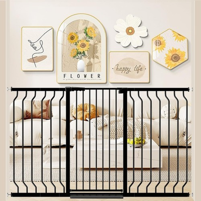#ad #ad Extra Tall 40.55quot; Baby Gate 29.92 63.38quot; Wide Pressure Mounted Pet Gate Black $149.99