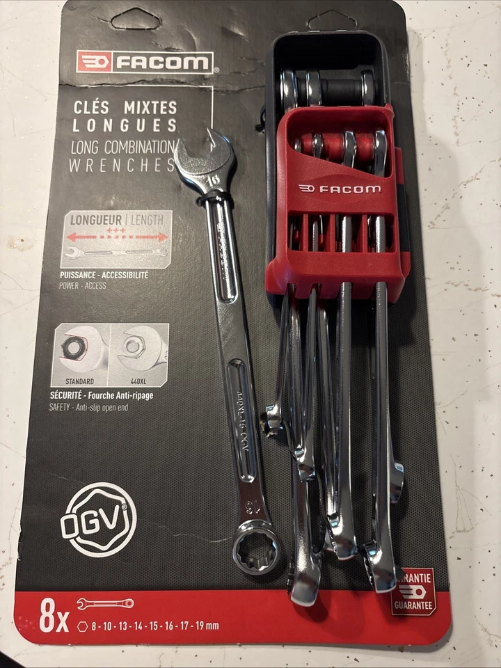 Facom 440XL Long Combination Metric Wrench Set, 8 Piece, 12pt, Precision Torque - Image 3 of 4
