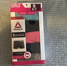 Reebok Seamless BoyShorts Black Pink Gray Blue Boxer Briefs 5-Pack