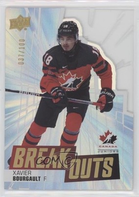 2022 Upper Deck Team Canada Juniors Breakouts 37/100 Xavier Bourgault #TCB-6 2o7