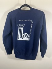 Vintage 80s Lake Placid 1980 XIII Olympic Winter Games Sweatshirt Medium L 