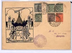 BURMA KGV FDC 1937 SEPARATION FROM INDIA Illustrated FLAGS First Day Cover WD89