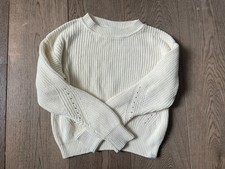 Penn&Ink Holland Mode Luxus Damen Luxus Strick Pullover Creme Gr. S M 36 38