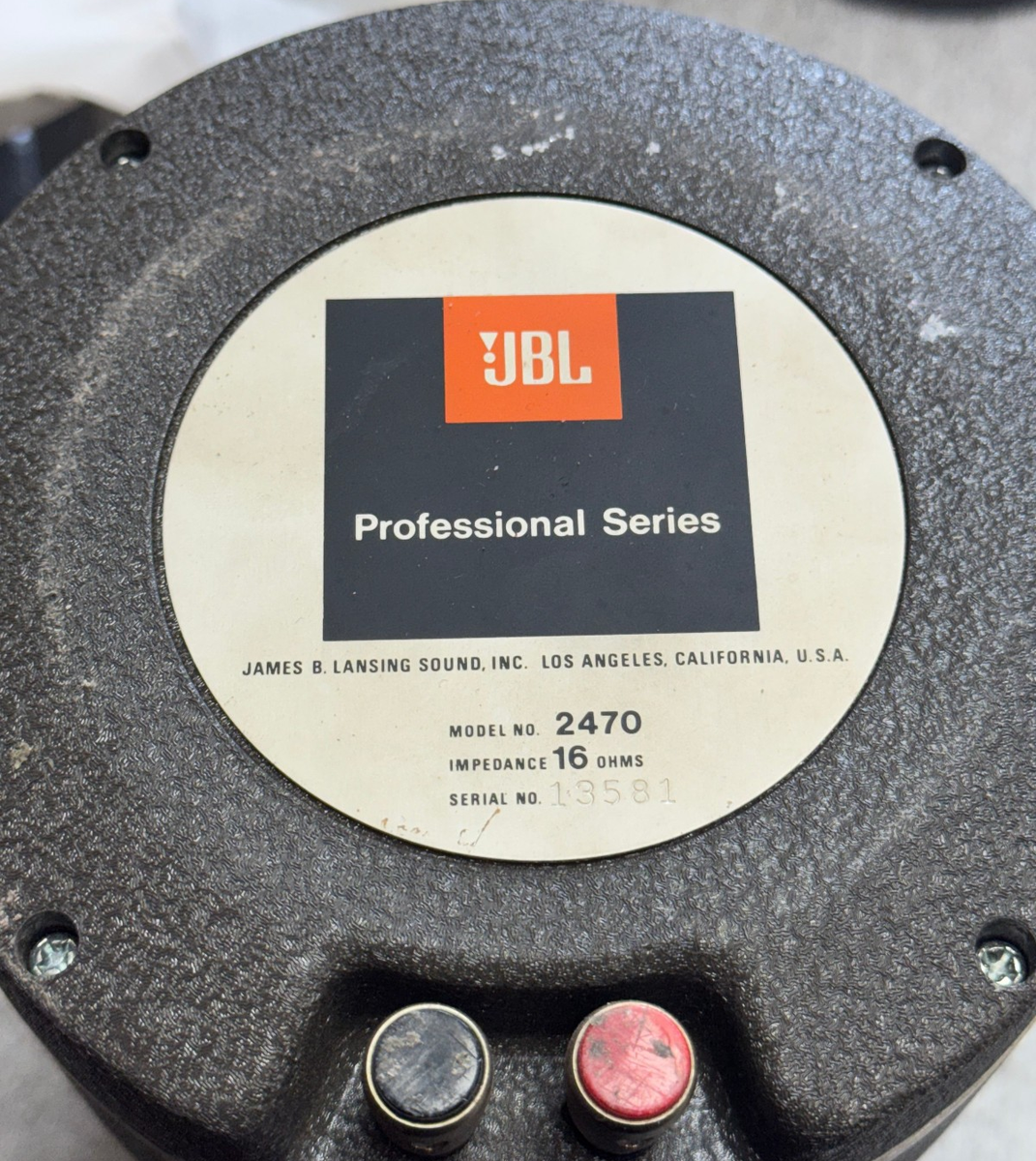 JBL 2301 HORN WITH JBL 2470 COMPRESSION DRIVER | eBay