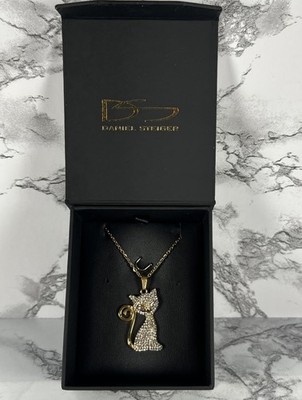 Daniel Steiger Crystelle Alley Katze funkelnder Diamanteau Halskette Anhänger & Kette