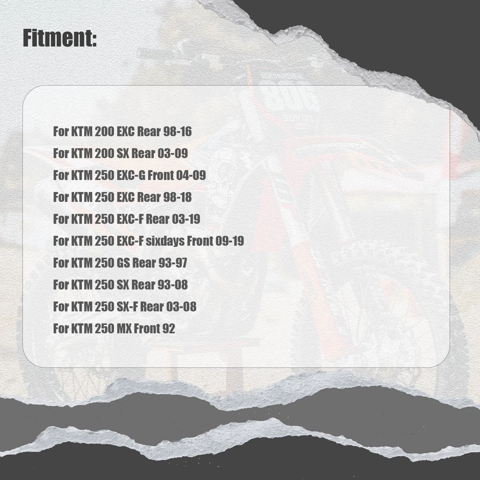 Front Rear Brake Disc Rotors Replacement Fit For Husaberg FE 400 E Rear 2000 Foto 3 de 4