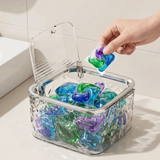 Household Laundry Pods Container Acrylic Hair Accessories Desktop Storage Box