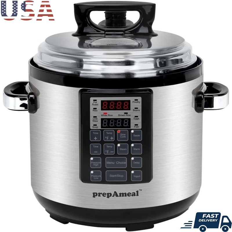 Slow Cook Rice Yogurt Steamer Soup Maker 6qt New