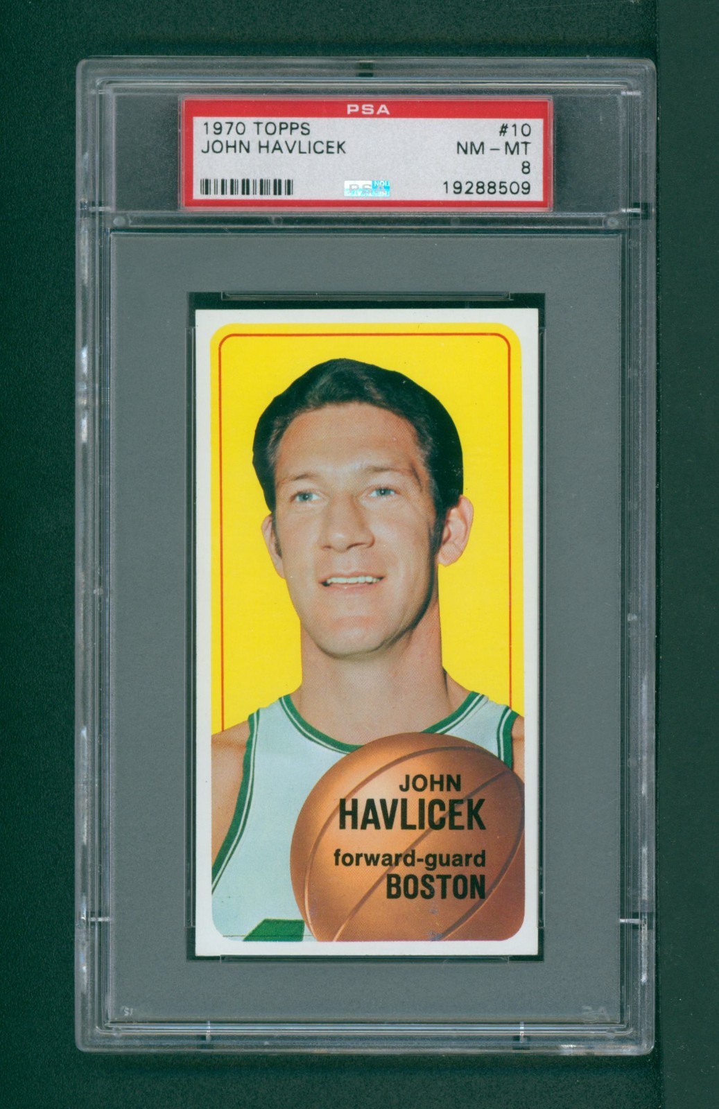 1970 Topps Basketball Card - #10 John Havlicek SP, PSA 8 NM/MT