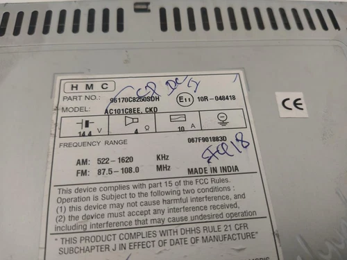 96170C8250SDH Sistema Audio/Radio Cd para HYUNDAI I20 ACTIVE (GB) Style 2158353 - Imagen 3 de 10