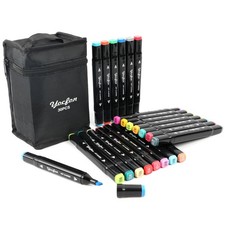 30 Colors Alcohol Markers, Dual Tips Drawing, Art Markers Set For Adults Colo...