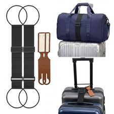 2 Pack Luggage Connector Straps for Suitcases Add-A-Bag, Multi Use Adjustable...