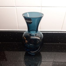 Dartington Glass/Crystal  VA2873/IB Urn Vase Blue