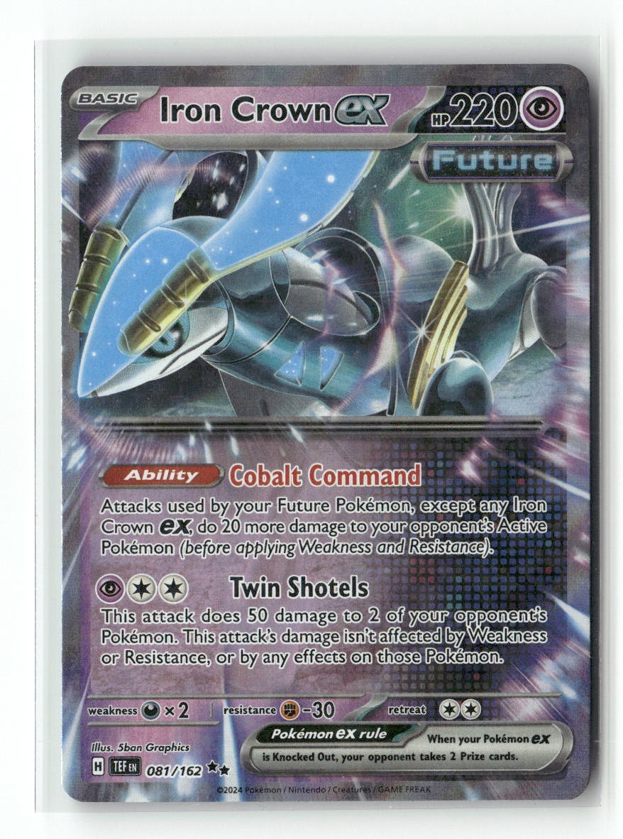 Iron Crown ex 081/162 Double Rare Temporal Forces Pokemon Holo Near Mint