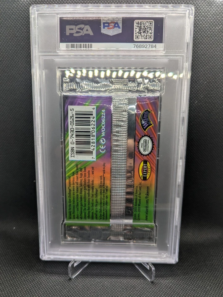 Pokemon TCG 2000 GYM CHALLENGE Unlimited Sealed Booster Pack PSA 8 NM-MT Koga - Image 2 of 2