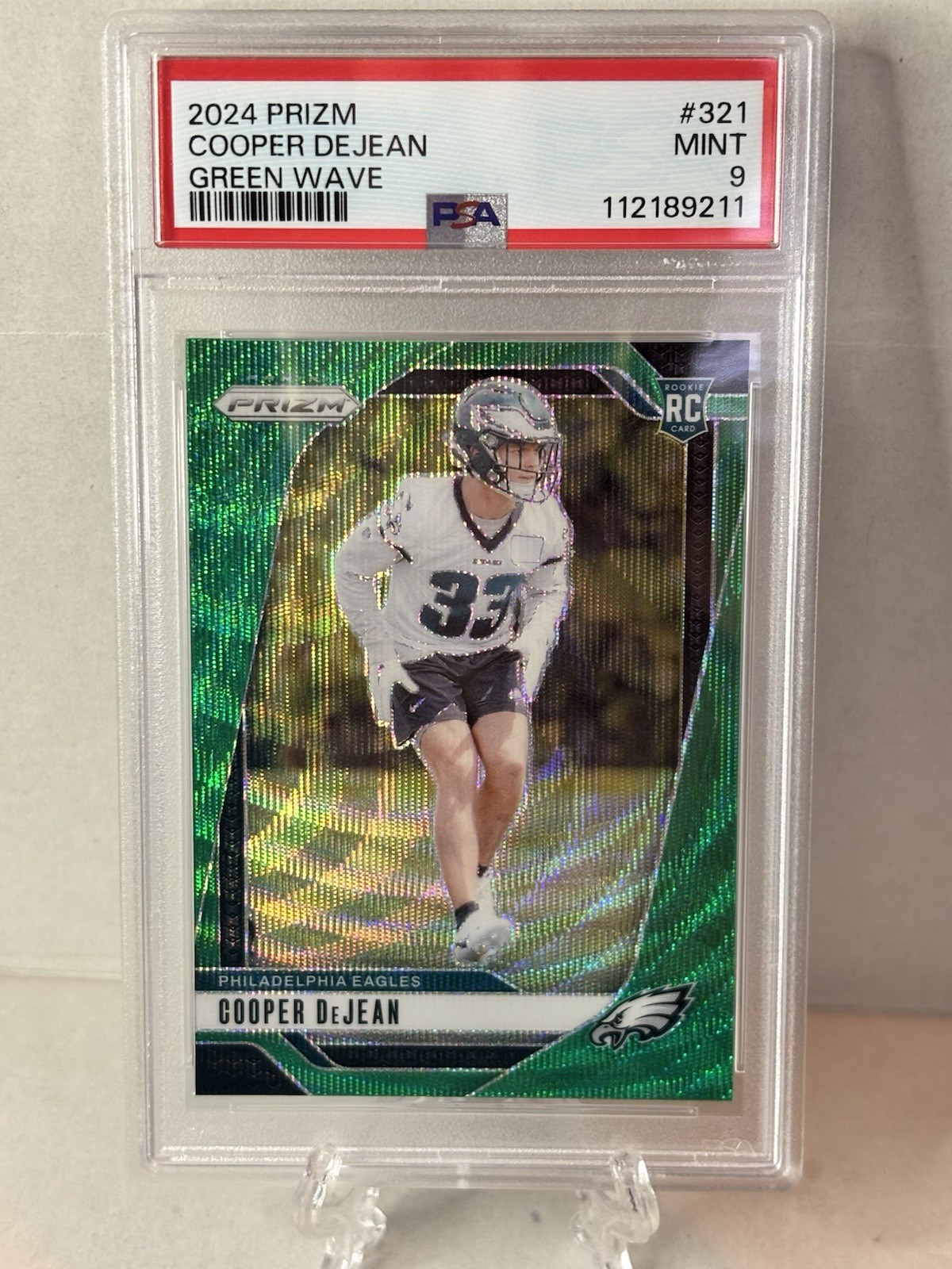 2024 Prizm Green Wave Prizm Cooper DeJean #321 RC PSA 9