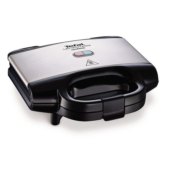 Tefal Sm 1552 Sandwichmaker Ultracompact Edelstahl Silber Schwarz 700 Watt Toast-image