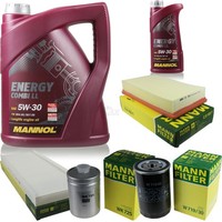 Mann Inspektionspaket 6L Mannol Energy Combi Ll 5W-30 FüR Audi 80 Avant 2.6 2.8