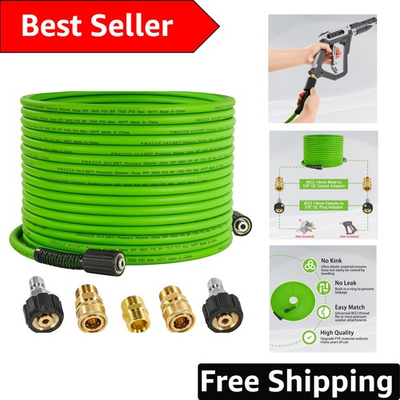#ad Universal 50 FT Pressure Washer Hose Lightweight Kink Resistant 3600 PSI $61.19