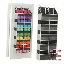 5 Tiers Over The Door Hanging Yarn Storage Organizer, Hanging Door Black