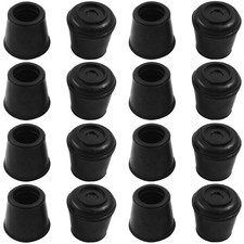 16Pcs 5/8 Inch 16mm Chair Leg Tips Caps Round Rubber Non-Slip Folding Chair Leg