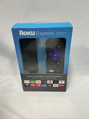 Roku Express (5th Generation) Media Streamer 3700RW VUDU Edition - Black