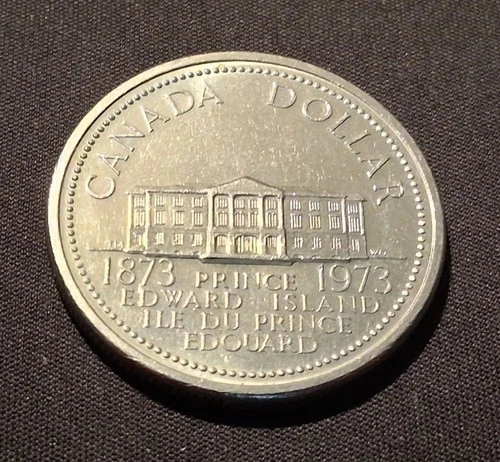 1973 Canada $1 Voyageur Dollar - P.E.I. 100th