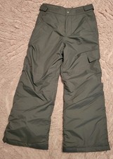 Columbia Outgrown Bib Snow Pants Youth Size S Gray