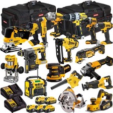 Dewalt 18V XR 18 Piece Combo Tool Kit 5 x Battery, Charger & Bag T4TKIT-1067