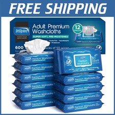 Large Adult Washcloths, Aloe  Vitamin E - 600ct