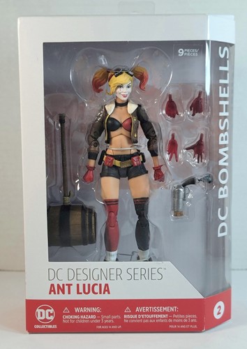 HARLEY QUINN 2017 DC BOMBSHELLS Designer Ant Lucia 6” Action Figure Unopened MIB