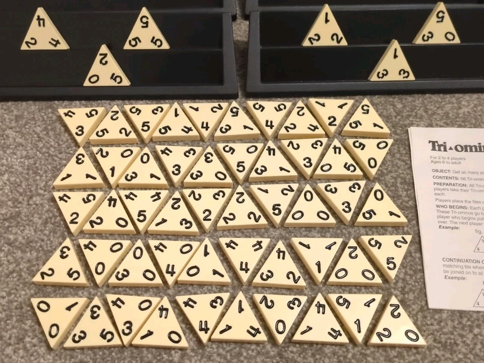 Triominos Classic Triangular Domino Game (Pressman 2002) Complete - Image 3 of 4