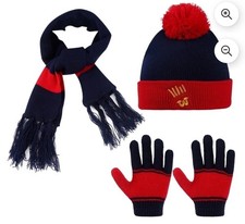 Vbiger Kids Warm 3 pc Hat Scarf Gloves Set Knit Beanie, Tassel Scarf, Pom Hat