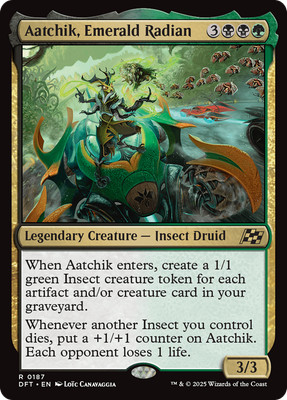 x1 Aatchik, Emerald Radian DFT Aetherdrift MTG 187 RARE M/NM 1x