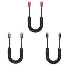Stretchable USB C To USB C Cable 60W Power Delivery  480Mbps Data Transfer