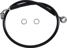 Drag Specialties 1741-5832 Extended Stainless Steel Front Brake Line Kit-Black