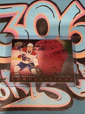 Lane Hutson 078/199 Red Compositions 2025-26 UD Series 1 Montreal Canadiens (CH)
