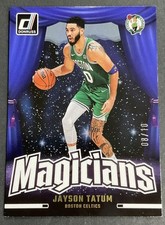 2024-25 Donruss Holiday Jayson Tatum #4 Magicians Gold 08/10 CHIPPING TOP EDGE