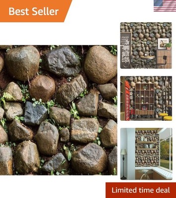 Removable 10ft Brick Wallpaper - Stylish, Stain Resistant, and Easy to Apply
