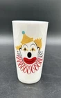 Vintage Hazel Atlas Clown Cup Milk Glass 1950s Mid Century MCM 5" Replacement