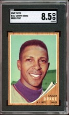 1962 Topps Baseball #162 Sammy Drake Green Tint SGC 8.5