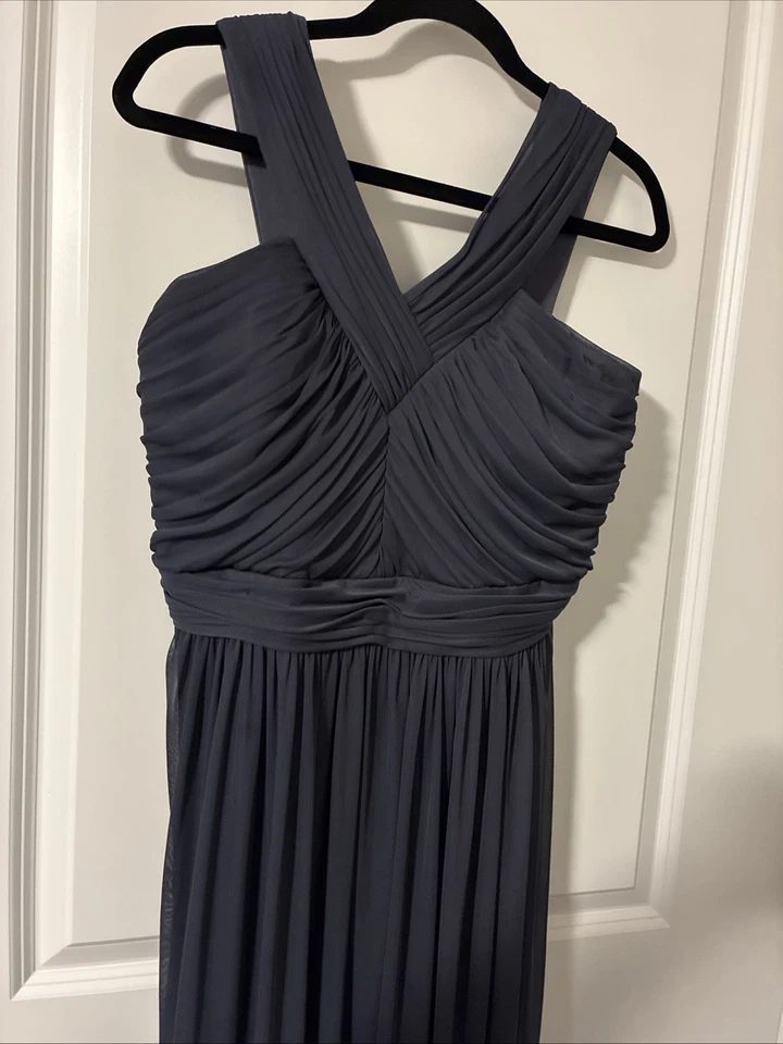 Vestido de noche formal elegante sin mangas Alfred Sung para mujer talla 16 color ONYX Foto 2 de 4