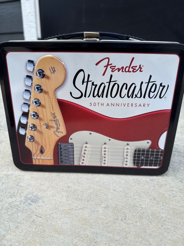 50th anniversary Fender Stratocaster lunch box with thermos