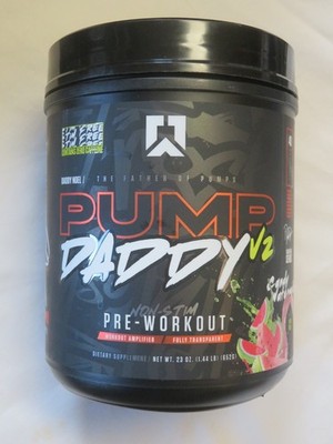 Ryse Up Pump Daddy V2 Non-Stim Pre-Workout 23 Oz 40 Servings Candy Watermelon