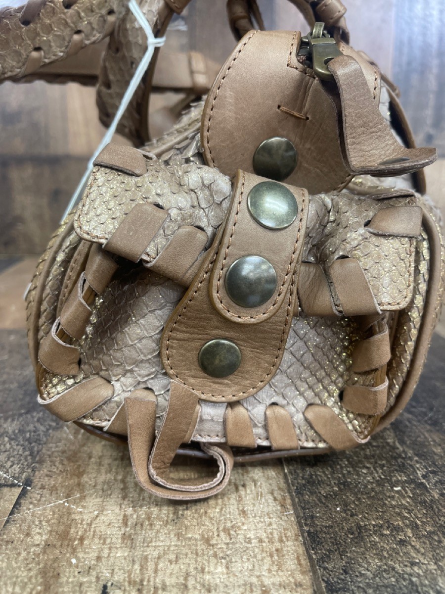 Chloé Python Leather Satchel Handbag Entrupy Cert… - image 6