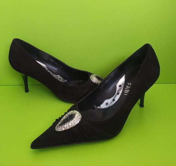 Women Fabi Heels Black Suede 35
