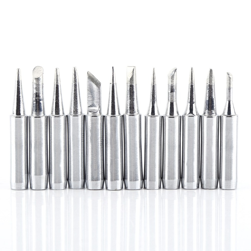 12Pcs Replacement Soldering Solder Iron Tips Station Tool Kit.