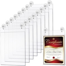 Suzile 8 Pcs Acrylic Window Sign Holder 8.5x11