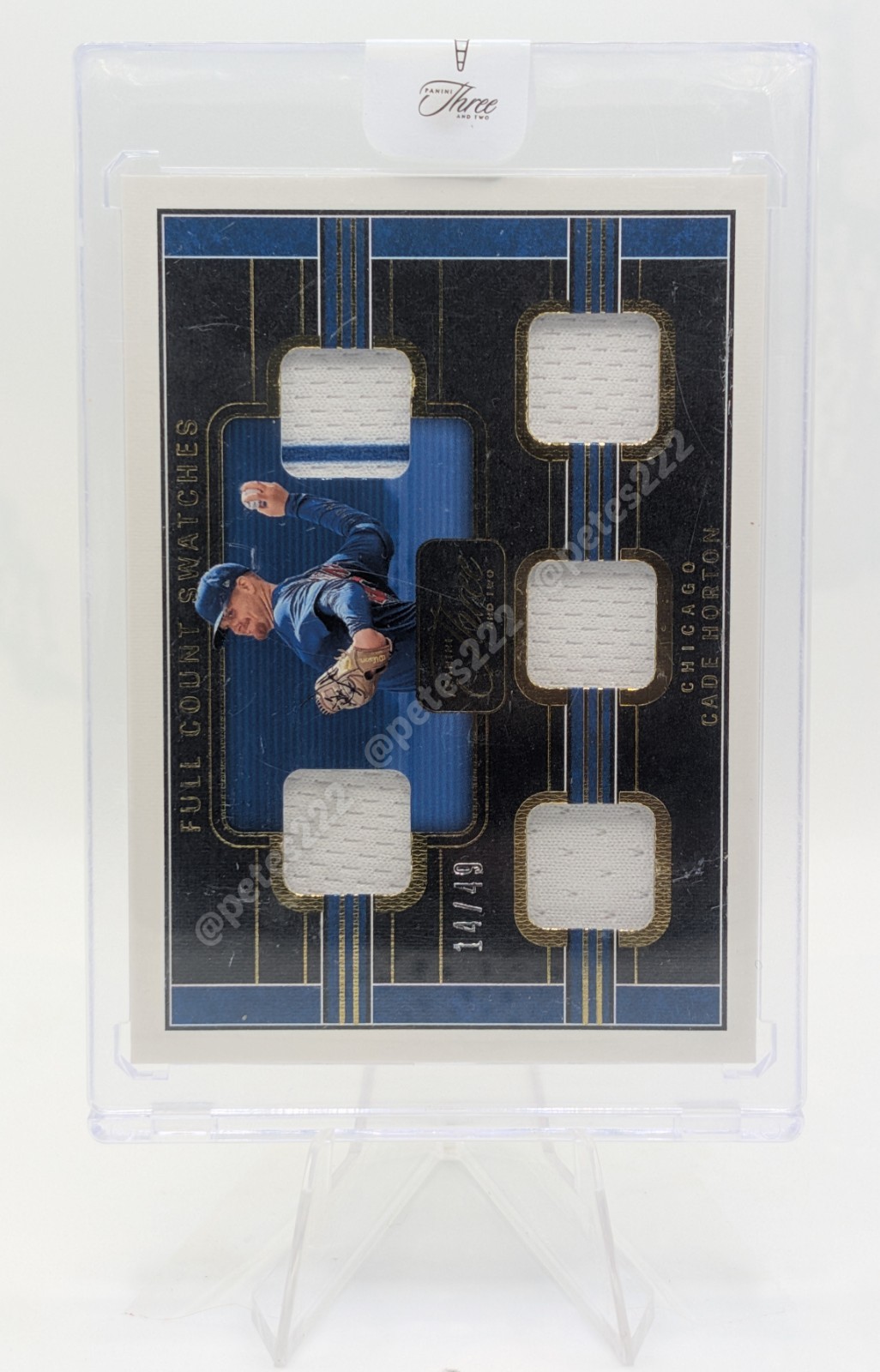 Three Cade 2023 Panini Three and Two - Full Count Swatches Cade Horton #FCS-CH ...