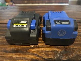 KOBALT Lot Of (2) 24V Max 4.0 Ah. Pre/owned Lithium Ion Batteries.
